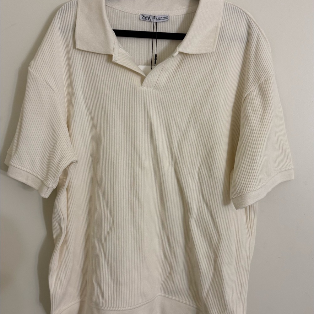 Zara Cream Polo Shirt
